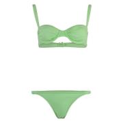 Reina Olga Kontraststygn Bikini Set Green, Dam