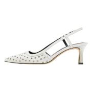 Michael Kors Vita Alora Mid Slingback Pumps White, Dam