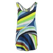 Emilio Pucci Jersey Tank Top med Iride Print Multicolor, Dam