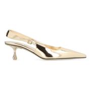 Jimmy Choo Läder Slingback Pumps Spetsig Tå Yellow, Dam