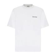 Marcelo Burlon Vit och Svart Bomull Cross Over T-Shirt White, Herr