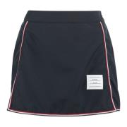 Thom Browne Kontrasterande Kant Mini-Kjol Blue, Dam