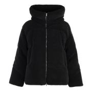 Tatras Faux Fur Hooded Jacket Black, Dam