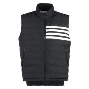 Thom Browne Field Vest med Tricolor Detalj Gray, Herr