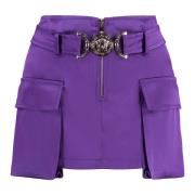 Versace Medusa 95 Cargo Kjol Purple, Dam