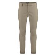 Dondup Bomulls Chino Byxor med Upprullade Manschetter Beige, Herr