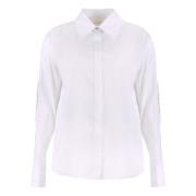 Genny Broderad Poplin Skjorta White, Dam