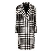 Dolce & Gabbana Houndstooth Oversize Ylleblandning Kappa Multicolor, D...