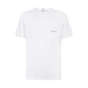 Les Deux Bomull Ribbad Crew T-shirt White, Herr