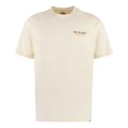 Dickies Bomull crew-neck T-shirt med baktryck Beige, Herr