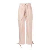 PINKO Tapered Trousers Beige, Dam