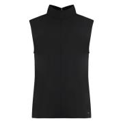 Calvin Klein Crepe Blus med Sidslitsar Black, Dam