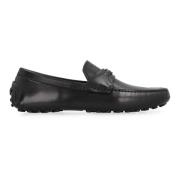 Salvatore Ferragamo Läderloafers med Gummiknoppar Black, Herr