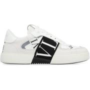 Valentino Vl7N Läder- och Tyg Sneakers White, Herr