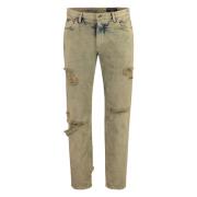 Dolce & Gabbana Slitna 5-ficksjeans Beige, Herr