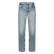 Frame Klassiska Straight Jeans Blue, Dam