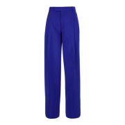 Burberry Wide Trousers Blue, Dam