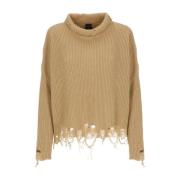 Pinko Round-neck Knitwear Beige, Dam