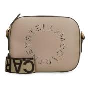 Stella McCartney Perforerad Logotyp Axelväska Beige, Dam