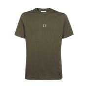 Les Deux Bomull Logo T-shirt Green, Herr