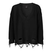 Pinko V-neck Knitwear Black, Dam