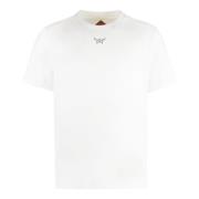 MCM Ekologisk Bomull Crew-Neck T-Shirt White, Herr