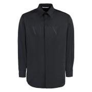 Valentino Tekniskt tyg overshirt med sidofickor Black, Herr