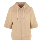 Woolrich Broderad Bomullströja Beige, Dam