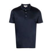 Canali Navy Polo Shirt Blue, Herr