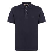 Etro Bomull Polo Skjorta med Ribbade Kanter Blue, Herr