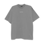 Balenciaga Grå Logo Print Bomull T-shirt Gray, Herr