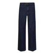 Polo Ralph Lauren Flare Denim Jeans med Metallspänne Black, Dam