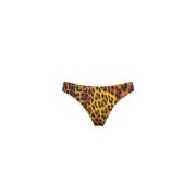 Roberto Cavalli Jaguar-Print Bikini Briefs Multicolor, Dam