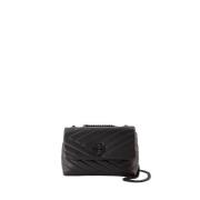 Tory Burch Chevron Liten Axelväska i Svart Black, Dam