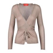 Wild Cashmere Lyxig Cashmere Silke Blandning Kofta Beige, Dam