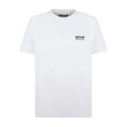 Golden Goose Logotypstjärna T-shirt Vit Svart Bomull White, Dam