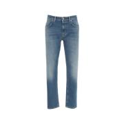 Closed Blå Straight Fit Distressed Jeans Blue, Herr