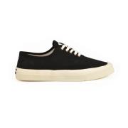 Maison Kitsuné Stiliga Sneakers med Gummisula Black, Herr