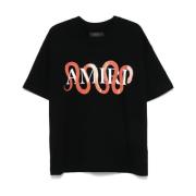 Amiri Snake Tee Black, Herr