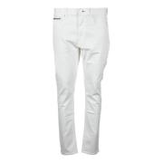 Tommy Hilfiger Klassiska jeans med stretchigt tyg White, Herr