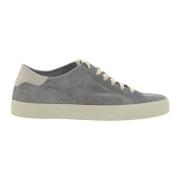 Brunello Cucinelli Mocka Sneakers Snörning Gummisula Gray, Herr