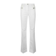 Elisabetta Franchi Klassiska Denim Jeans för vardagsbruk White, Dam