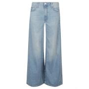 Mother Stiliga Denim Jeans för Dig Blue, Dam