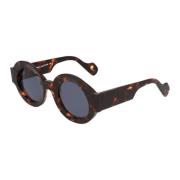 Anne & Valentin Runda acetat solglasögon Spiral Brown, Unisex