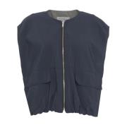 8PM Blå Ärmelös Väst 'Manor' Gilet Blue, Dam