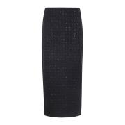 Rotate Birger Christensen Maxi Boucle Kjol Black, Dam