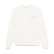 Golden Goose Crew Neck Sweatshirt med bokstavstryck Beige, Dam