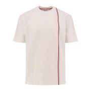 Thom Browne Ikonisk Randig Bomullst-shirt White, Herr