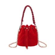 La Carrie Sammet Röd Clutch Red, Dam