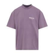 Balenciaga Lila Vit Röd T-shirt Purple, Herr